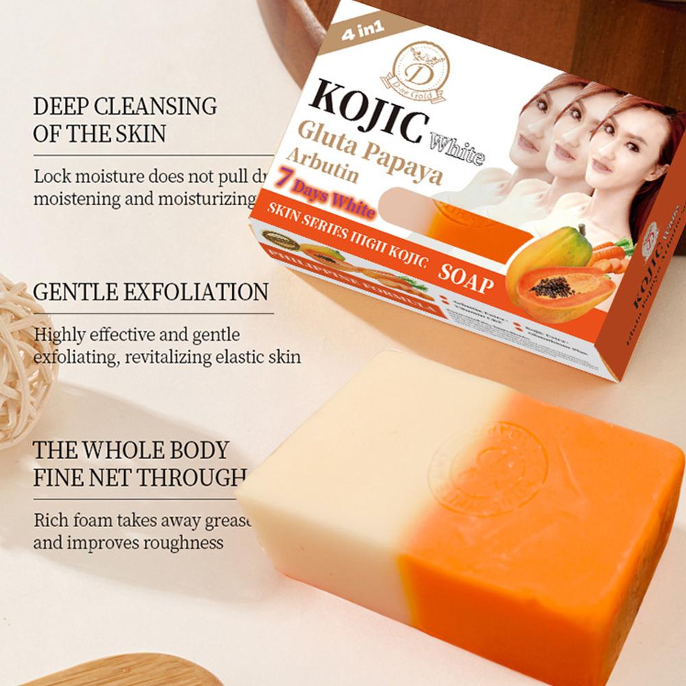 Vitamin C Serum - 160g パパイヤ コジ酸 エッセンシャルオイル石鹸、ビタミンC クレンジングバス 保湿肌