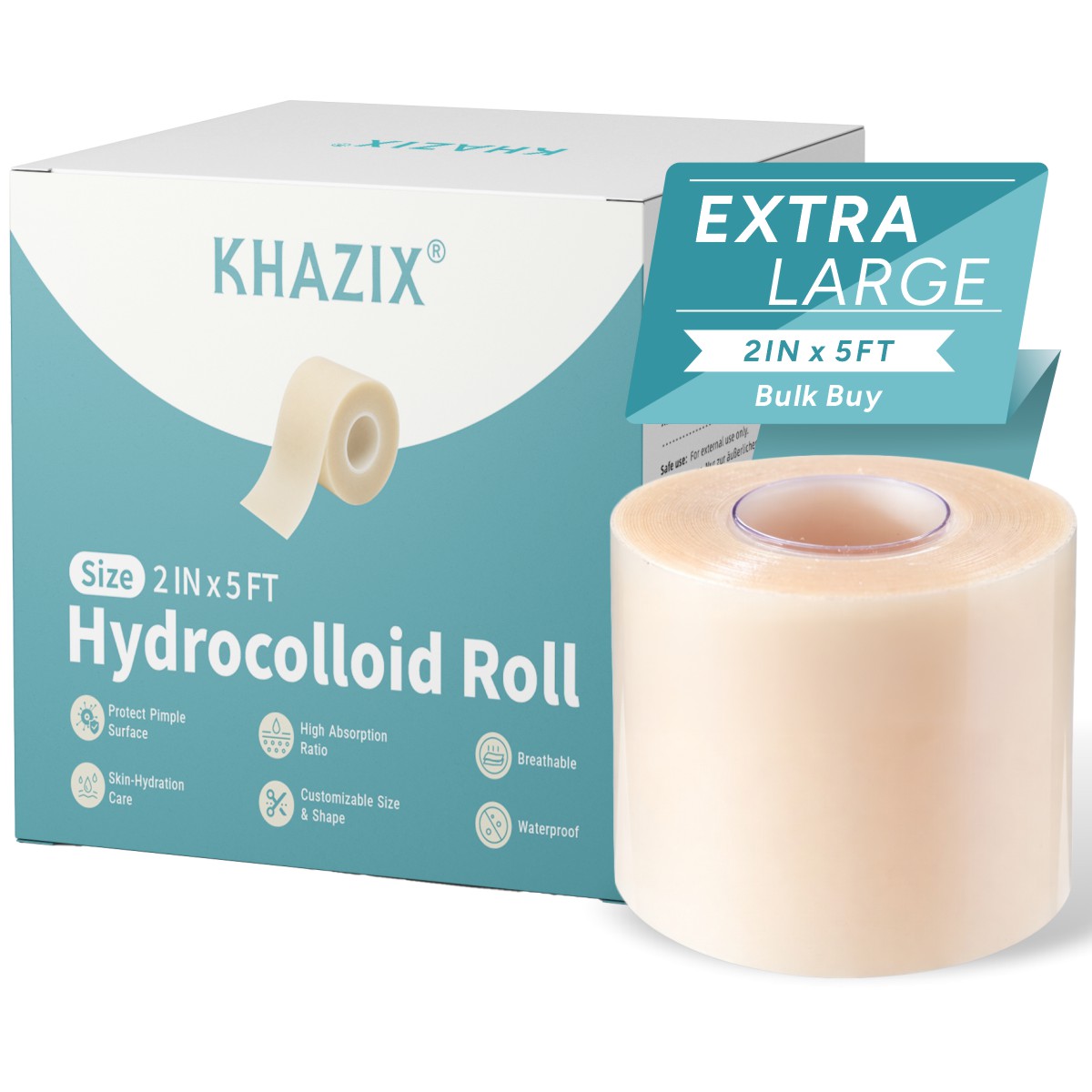 KHAZIX ハイドロコロイド包帯ロール 2インチ x 5フ - Face Oil のレビューと価格